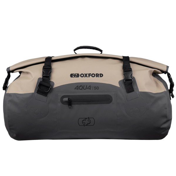 Oxford Oxford Aqua T-50 Roll Bag- Desert/Grey